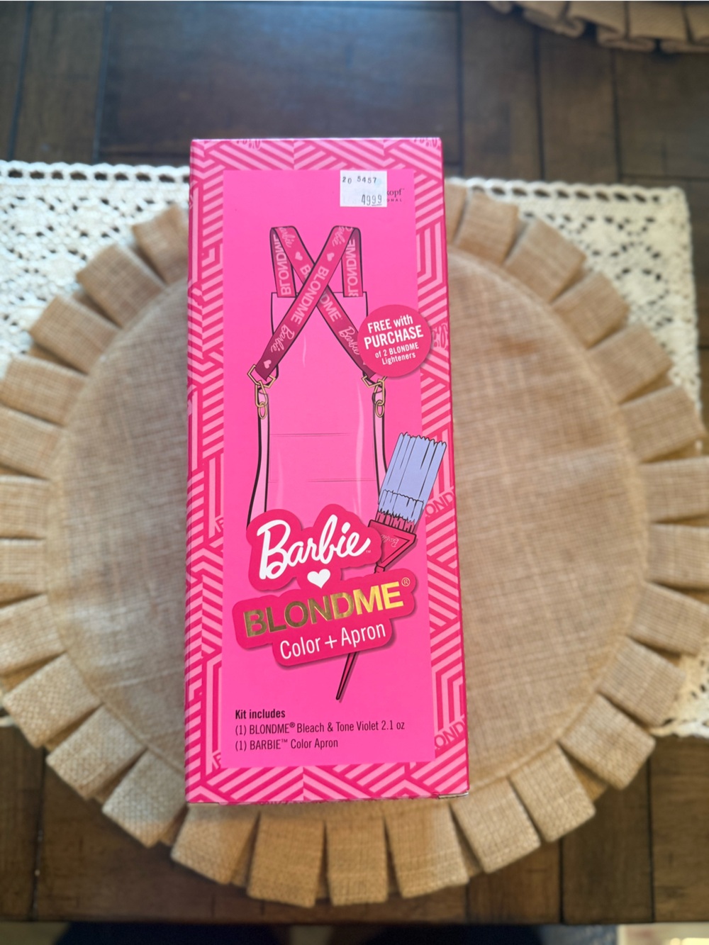 Barbie BlondMe Pink Styling Apron Accessory